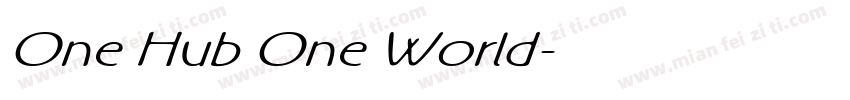 One Hub One World字体转换